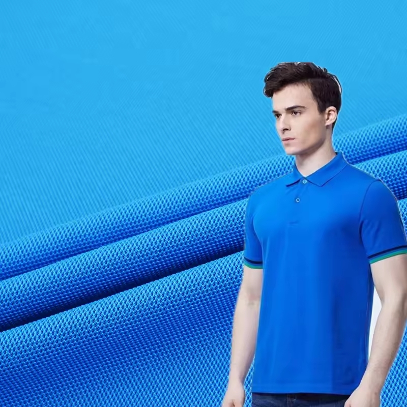 Best quality T-shirt 100% polyester dry fit PK pique sport fabric