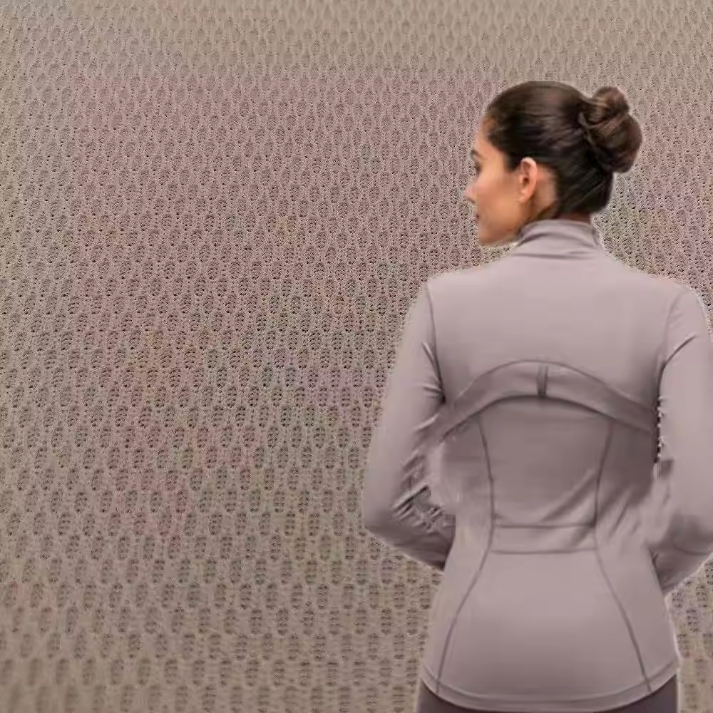 High Quality Cheap price 100% recycled polyester 100gsm 108gsm 120gsm 160cm knitted sportswear running clothing mesh fabrics