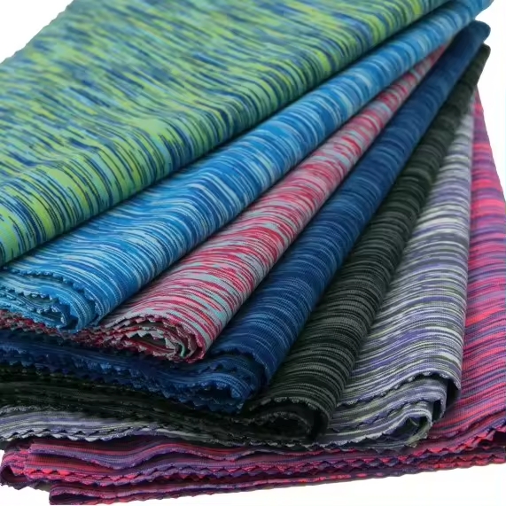 China Wholesale Customized Basai knitted spandex polyester cationic single jersey tshirt fabric for leggings