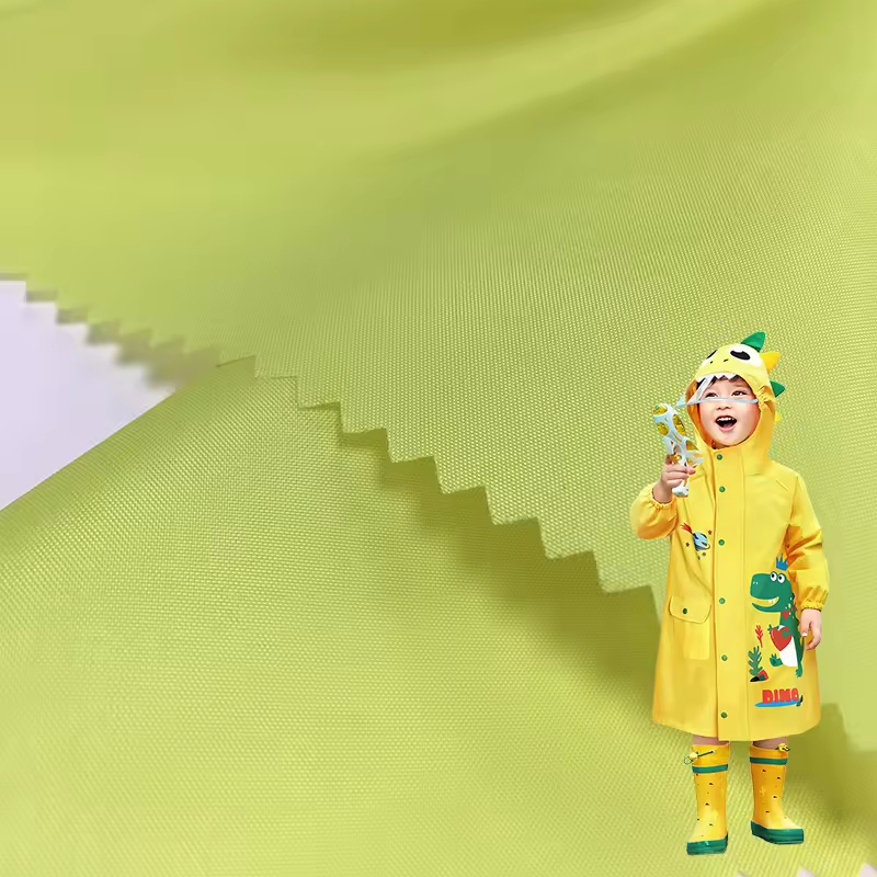Fluorescent yellow orange 300D 150D oxford polyester waterproof PU coated180GSM 190GSM SOLID plain out-door work wear fabrics