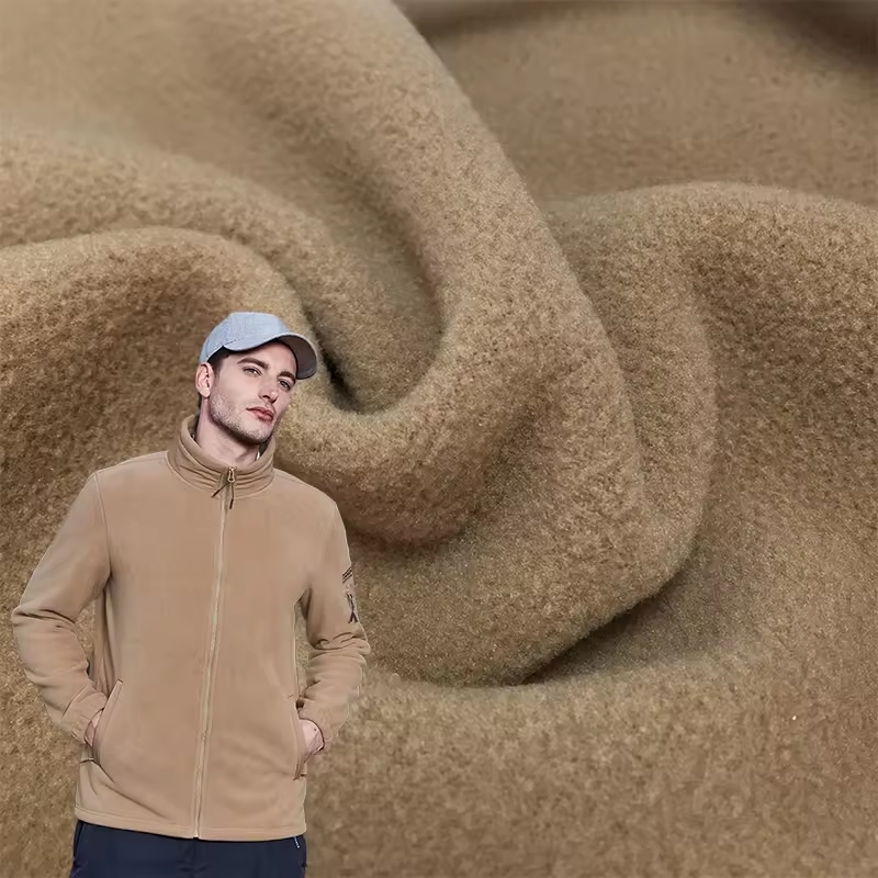 Wholesale factory direct knit 100% polyester 150D micro polar fleece two side brushed one side anti pilling fabrics
