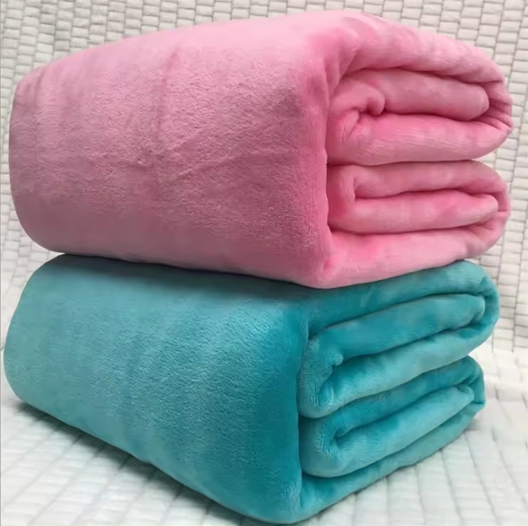 100% Polyester Super Soft Microfibre Coral Fleece Fabric For Blanket